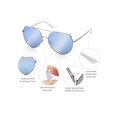 thumbnail image 6 of LotFancy Aviator Sunglasses for Women, UV Protection Mirrored Driving Sun Glasses with Case, 6 of 10