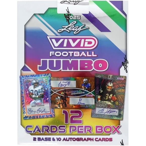 Leaf 2025 Vivid Football Jumbo Hobby Box