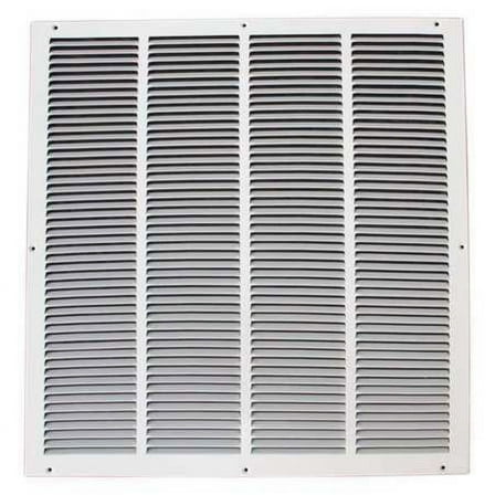 ZORO SELECT 4MJP2 Return Air Grille , 24 X 24 , White , Steel