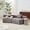 Grey, variant on Sailvan Chenille Semi Circular Sofa Sectional, Curved Symmetrical Modular Couch with 2 Pillows for Living Room, Office, No Assembly Required Beige