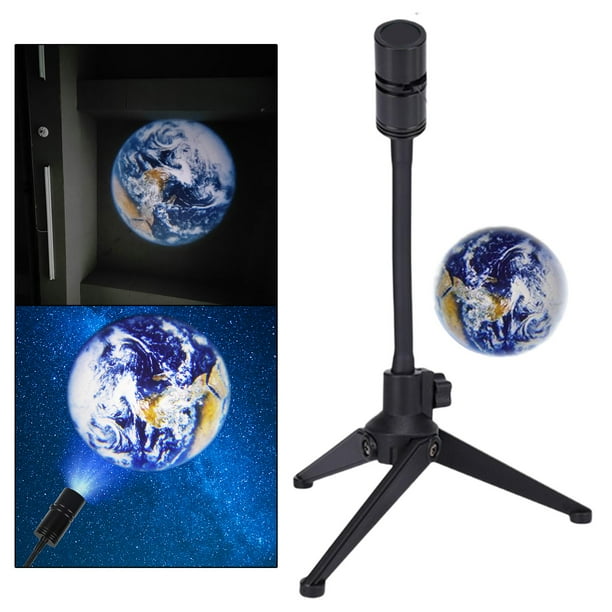 Proyector Lámpara Decoración 360 degree Soporte giratorio Fantasía Atmósfera Proyección Tierra Luz para dormitorio tejado Niños Adultos - luz de 18 cm