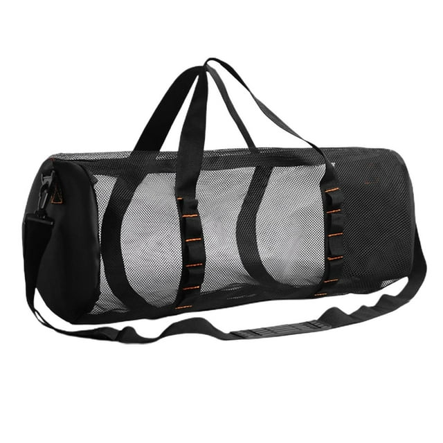 Mesh Dive Bag - Cylinder Shape, Adjustable Straps, High Capacity - for Snorkeling/Camping/Hiking Gear Storage