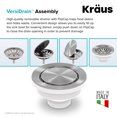thumbnail image 2 of Kraus  VersiDrain Assembly with FlipCap, 2 of 7