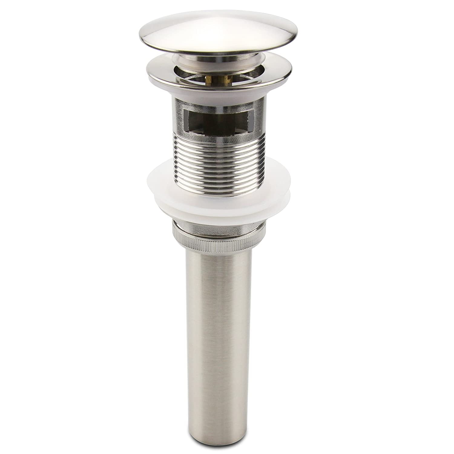 Brushed Nickel Pop Up Sink Drain With Overflow Brushed Nickel Pop Up Sink Drain With Overflow
