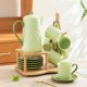 thumbnail image 3 of Taza de agua de cerámica, juego de agua, caja de regalo, taza de té, juego de té for sala de estar, hervidor frío, juego de té de flores, juego de café for el hogar, 3 of 5