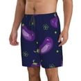 thumbnail image 2 of Disketp Men'S Swim Trunks Hawaiian Breathable Surf Beach Swimsuits Mesh Lining Beach Shorts With Pockets-Eggplant, 2 of 9