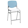 thumbnail image 4 of KFI Studios KOOL Armless Stacking Counter Barstool, White Seat, Sky Blue Back, 4 of 6