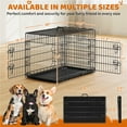 thumbnail image 2 of Yaheetech 36" Foldable Metal Dog Crate with 2 Doors and Pull Out Tray, Black, 2 of 6