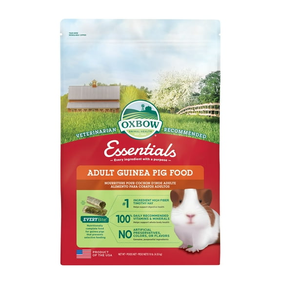 Oxbow Pet Products Essentials Cavy Cuisine Adult Guinea Pig Dry Food, 10 lbs.