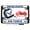 Black, variant on [Officially Licensed Product] - Motorcycle Metal License Plate Frame with U.S. Air Force Symbol Design - Black
