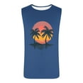 thumbnail image 4 of Taqqpue Mens Plus Size Tank Tops Casual Crewneck Hawaiian Sleeveless Shirts Quick Dry Graphic Beach Coconut Tree Gym Tank Tops for Swim, 4 of 5