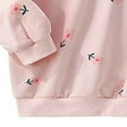 thumbnail image 3 of Kiijoy Toddler Girls Floral Sweatshirt Fall Casual Long Sleeve Pullover Top, Sizes 4-5, 3 of 7