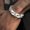 All White Ceramic, variant on Spliced White Ceramic Cuban Link Chain Bracelet