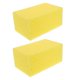 thumbnail image 1 of Car Wash Sponges 2Pcs Yellow with Scratch-Free Cleaning for Glass and Wheels, 1 of 5