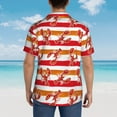 thumbnail image 4 of Susaid Red Lobster Print Short Sleeve Shirts Button Down Casual Shirts Summer Beach Aloha Button Down Short Sleeve for Men ,Large, 4 of 7