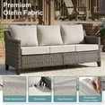 thumbnail image 4 of Opohoro 7 Piece Outdoor Conversation Set, Weather Resistant Rattan Patio Furniture Sofa Set with Swivel Rockers, Side Tables and Ottomans, Ideal for Deck Balcony Porch, 4 of 11