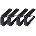 thumbnail image 1 of 4 Piezas Clips para Mantel, Soportes para Mantel, Abrazaderas para Cubierta de Mesa de Acero Inoxidable, Adecuado para Fiestas, Picnics (Negro), 1 of 5