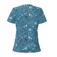 thumbnail image 4 of Naloa Dinosaur Skull Print T-Shirts Short Sleeve V Neck Tees for Women Fashion Tops Trendy Lightweight Soft Casual Summer Outfits Clothes, 4 of 5