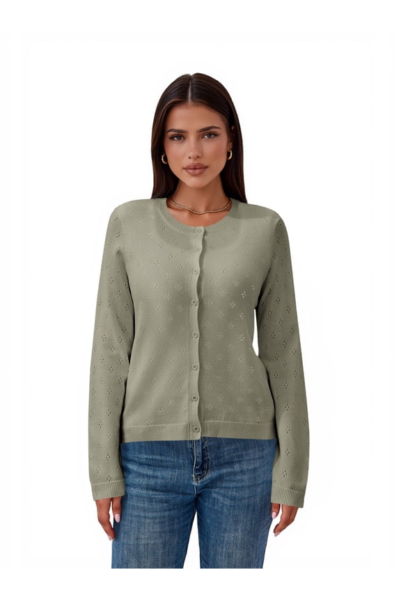 Women's Button Cardigan Sweater, Sizes S-XXL