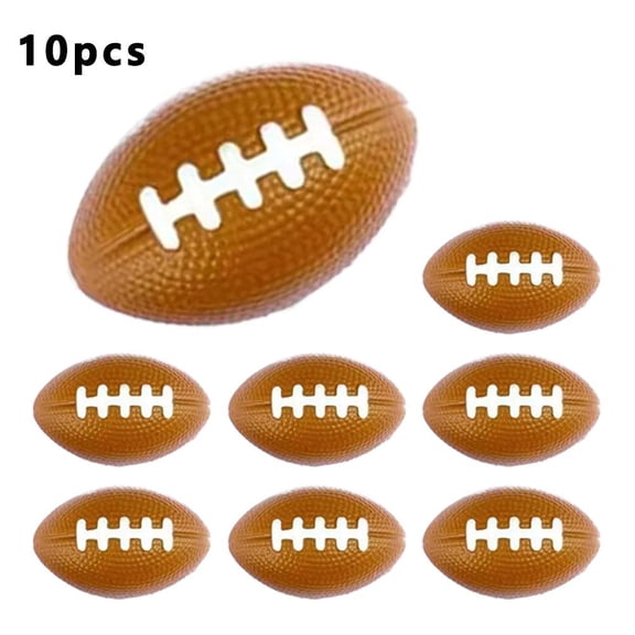 10 Pack Mini Football Bulk 1.57" Foam Football Party Favor Small Sports Valentines Stress Ball for Back to School First Year Down Birthday