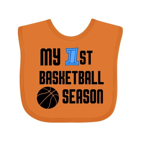 

Inktastic My 1st Basketball Season Gift Baby Boy Bib