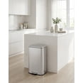 thumbnail image 3 of TEQIN Stainless Steel Trash Can with Lid, Large Garbage Can, Rustproof Step-on Kitchen Metal Trash Bin with Inner Bucket for Kitchen Office, 3 of 7