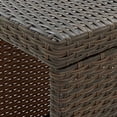 thumbnail image 4 of vidaXL Bar Table with Storage Rack Brown 120x60x110 cm Poly Rattan, 4 of 4