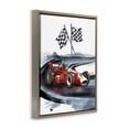 thumbnail image 3 of Stupell Industries Vintage Race Day Flags Brown Framed Floater Canvas Wall Art, design by Christine Simpson Art, 3 of 9