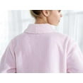 thumbnail image 4 of Loungees Pink Drop Needle Coral Fleece Shawl Collar Button Front Bed Jacket - 3X, 4 of 7