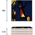 thumbnail image 3 of FMSHPON Happy Halloween Set of 6 Coaster for Drinks, Absorbent Ceramic Stone Coasters Cup Mat with Cork Base for Home Kitchen Room Coffee Table Bar Decor, 3 of 4