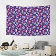 thumbnail image 6 of Xecao Skull Blue Flower Print Tapestry, Wall Hanging Room Funny Decor, Backdrop Room Decor for Bedroom Living Room dormitory, 6 of 8