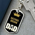 thumbnail image 6 of Cat Key Ring Havana Brown Cat Dad King Keychain Stainless Steel or 18k Gold, 6 of 10
