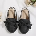 thumbnail image 6 of Rexoro Girls Dress Shoes Flats Sparkly Glitter Fabric Elastic Slingback Toddler Loafers for Party, 6 of 7