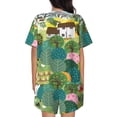 thumbnail image 6 of Rateoe Garden Farm Pattern Women's Short-Sleeved Pajama Set - 2 Piece Soft and Lightweight Sleepwear Set-Small, 6 of 7