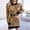 Khaki, variant on Lilgiuy Women's Winter Casual Printed Long Sleeve Round Neck Knitted Dress for Boots Sandals Sneakers