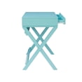 thumbnail image 4 of Linon Peggy Two Drawer Writing Desk with X Frame in Blue Painted Wood, 4 of 14