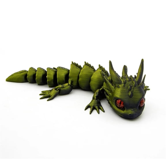 1pc Creative 3D Printing Mini Dragon Figurines Model SimulTion Reptile Toys Desktop Decoration Ornament Adult Gifts