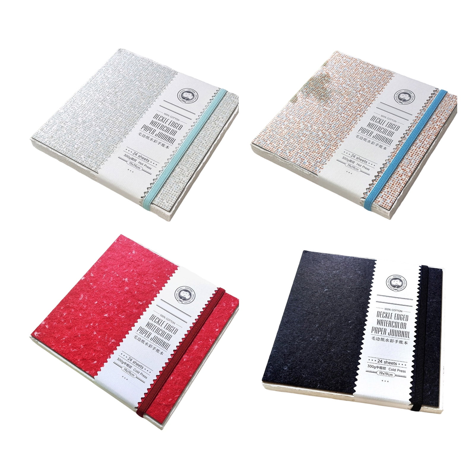 Portable Watercolor Drawing Journal Hardcover Sketchpad 24 Sheets Artist Watercolor Paper for Travel Sketching Painting