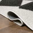 thumbnail image 4 of JONATHAN Y ATHENS 2 x 8 Runner Rug, Draper Geometric Diamond Pattern - White/Charcoal, ATH100A-28, 4 of 6