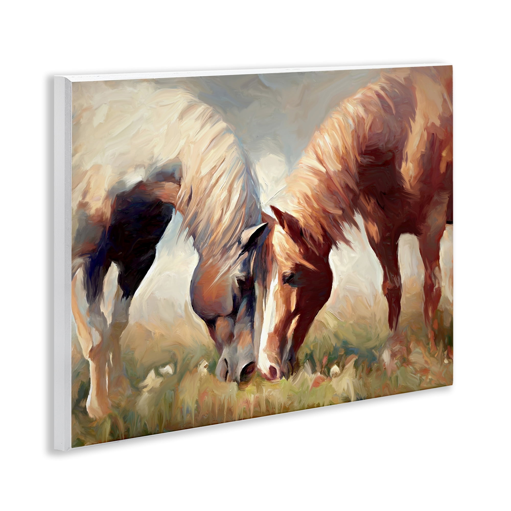 Stupell Industries Horses Touching Noses Animals & Insects Painting Unframed Art Print Wall Art, 14 x 11