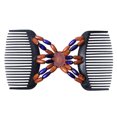 thumbnail image 1 of Perlas de Madera Clip de Peine de Pelo Doble Accesorio de Peinado de Mujer Elástico - Púrpura Sunnimix Doble clip de madera para mujeres, 1 of 7
