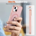 thumbnail image 7 of Mionbel Magnetic for iPhone 15 Case (Compatible with MagSafe)(Military Grade Drop Protection) Translucent Matte Shockproof Phone Cover,Pink, 7 of 7