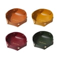 thumbnail image 3 of Wovilon Leather Tray Small Desktop Storage Box Bedside Table Car Key Wallet Cash Jewelry Watch Phone Coin Card Cosmetics Stationery Diy Home Decor 17.5X17.5Cm, 3 of 3