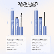 SACE LADY Black Mascara Waterproof Volume Lengthening Smudge-proof Eyelashes Eye Makeup 6g