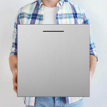 Biggest Adults Piggy Bank Made of Stainless Steel Largest Piggy Bank for Adults Must Break to Open, Money Savings Box for Cash (Silver, 12inches)
