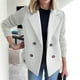 thumbnail image 3 of Abrigo y chaquetas informales sin capucha de manga larga para mujer, moda de otoño e invierno, cuello de traje, abrigo pequeño de lana de color liso, ropa de mujer, abrigo/chaqueta informal sin capuch, 3 of 8