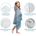 thumbnail image 7 of Blue Marble Gold Pattern Hooded Bath Towel，50"x30" for Ages 3 To 12 Kids, Quick Dry Lightweight Soft Microfiber Hood Beach Towel Cover Up for Kids, 7 of 7