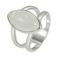 thumbnail image 1 of Mujeres chapado en plata 925 Vintage White Gemstone Anillo de Joyería Regalos, 1 of 7