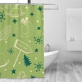 thumbnail image 3 of Green Angel Artwork Ball Pattern Shower Curtain, Waterproof Bath Curtains for Bathroom Decorations, 72 x 72 inches, 3 of 7