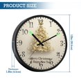 thumbnail image 3 of Voice Activated Clock with Glow Light 12 Inch Large Silent Wall Clock Battery Operated for Home Decor Christmas Tree Made Of Golden Stars, 3 of 8